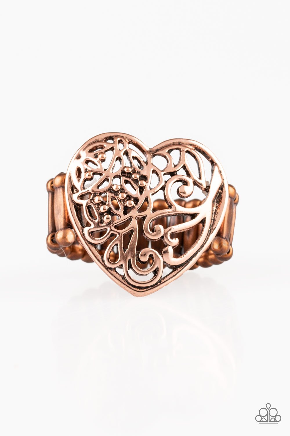 Meet Your MATCHMAKER - Copper - Filigree Heart Ring