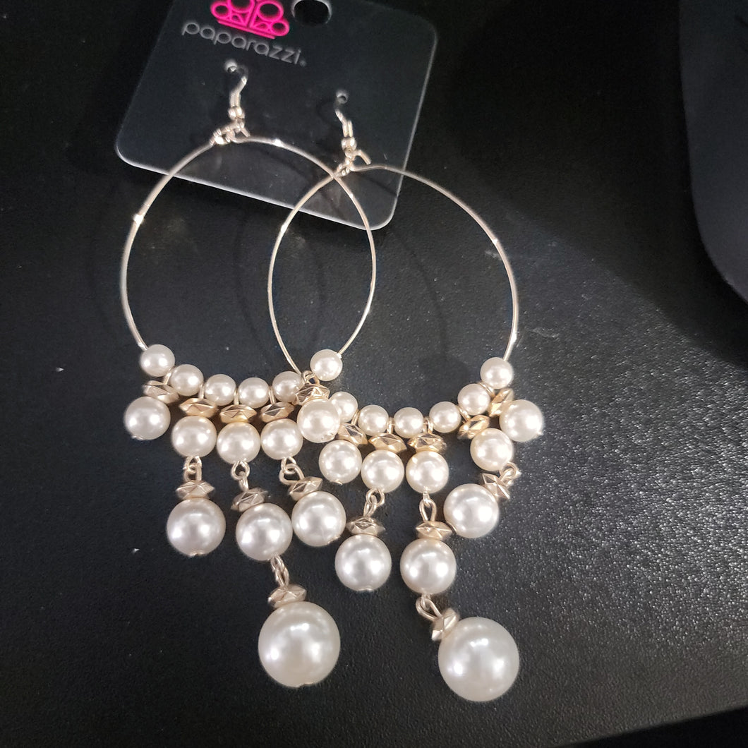 975 pearl gold earrings