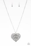 Load image into Gallery viewer, Classic Casanova - Silver - Heart Necklace &amp; Earrings
