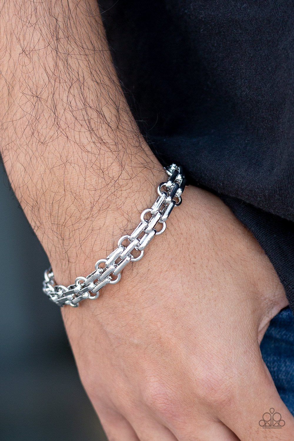 Urban Utility - Silver - Double Links - Adjustable Bracelet