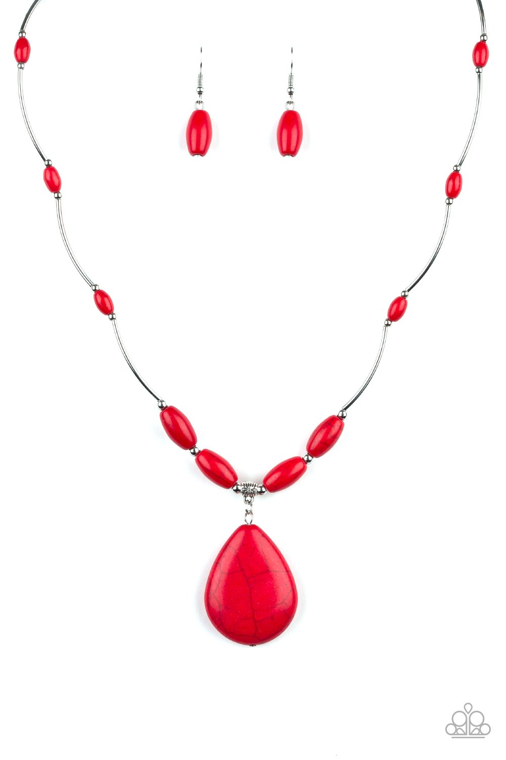 Explore the Elements - Red - Necklace and Earrings