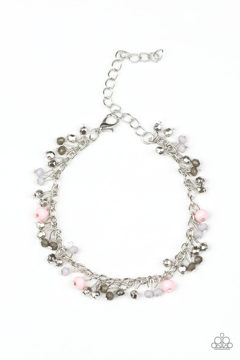 Aquatic Adventure - Pink - Silver Chain Bracelet