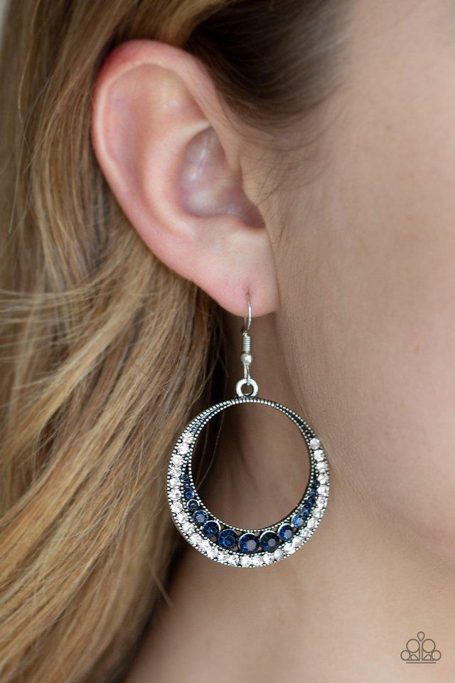 Demanding Dazzle - Blue Earrings - Paparazzi Accessories