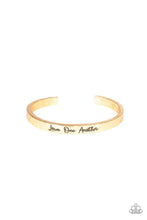 Load image into Gallery viewer, Love One Another - Gold Bracelet - Paparazzi Accessories
