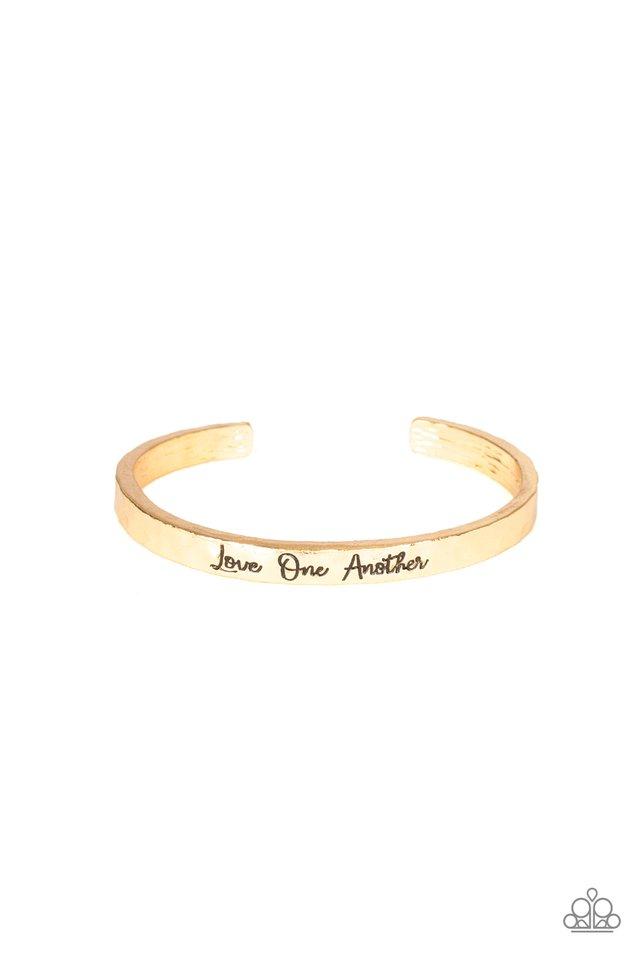 Love One Another - Gold Bracelet - Paparazzi Accessories