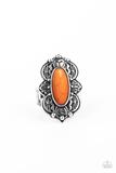 Lotus Oasis - Orange Ring - Paparazzi Accessories