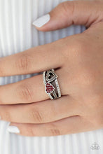 Load image into Gallery viewer, Paparazzi Accessories: You Make My Heart BLING - Red Ring
