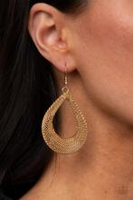 Load image into Gallery viewer, A Hot MESH - gold - Paparazzi earrings
