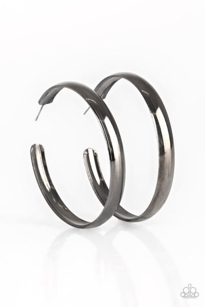 A Double Feature - black - Paparazzi earrings