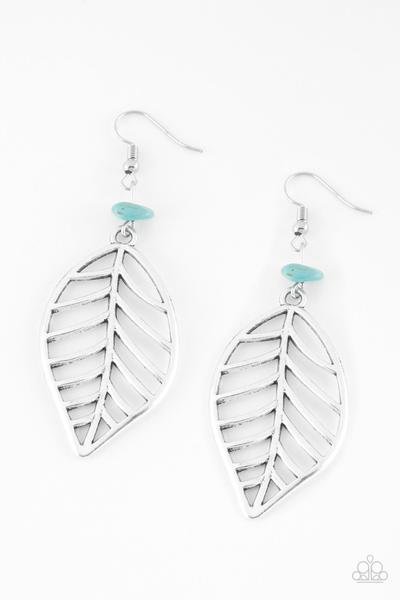 Bough Out - blue - Paparazzi earrings
