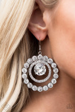 Load image into Gallery viewer, Glitzy Gamble - white - Paparazzi earrings
