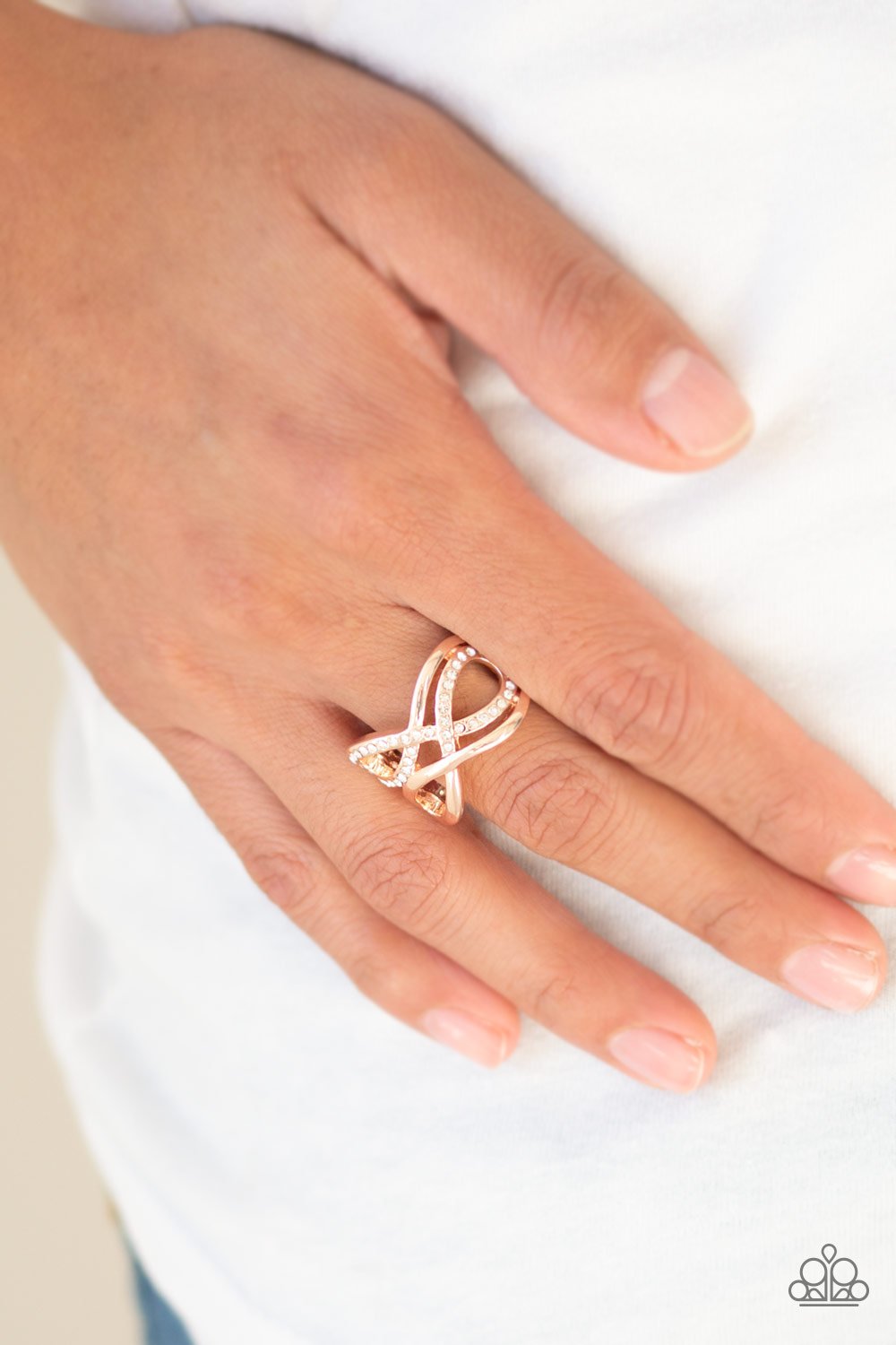 Infinite Illumination - rose gold - Paparazzi ring
