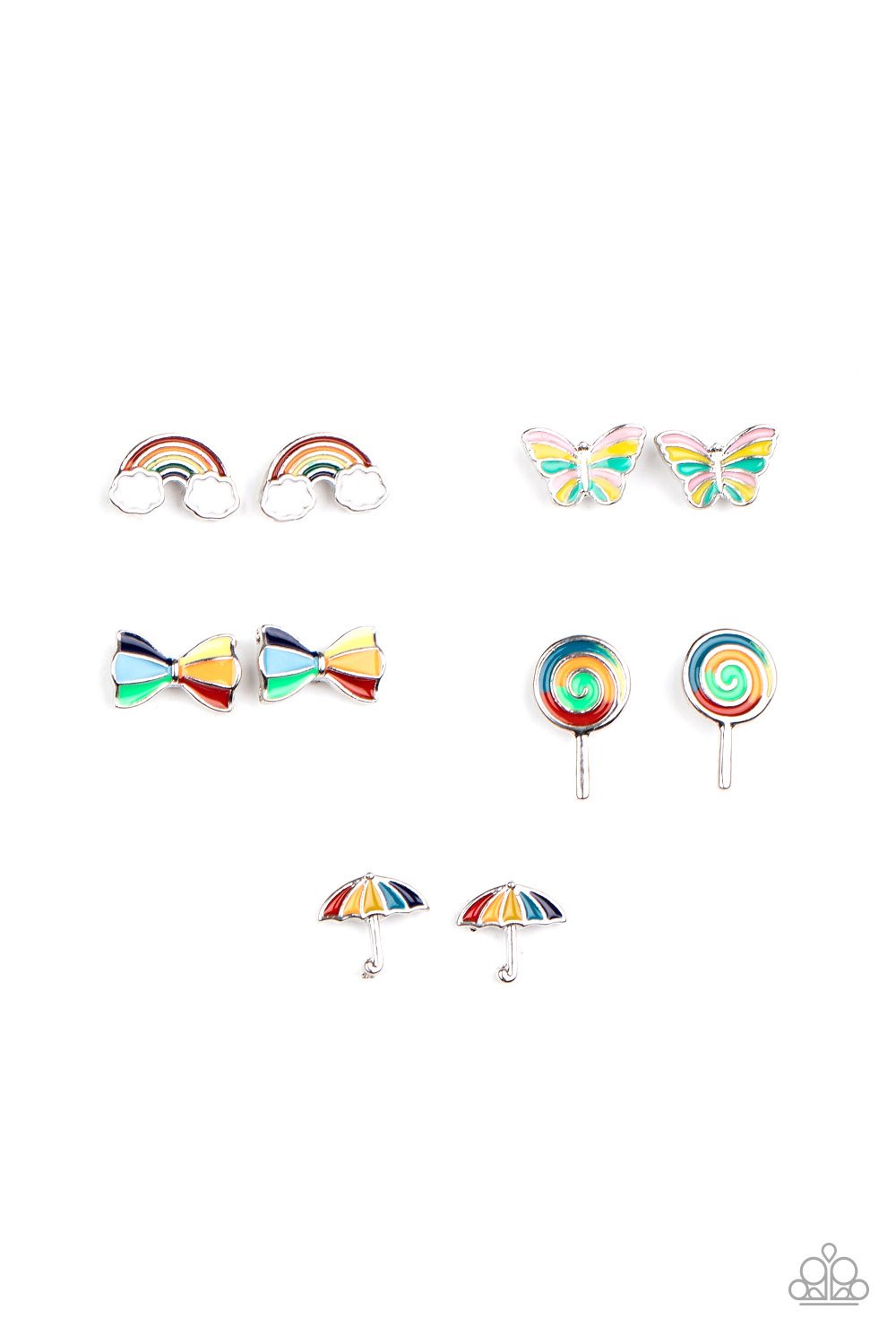 SS Coloful Rainbow Earring Set K7