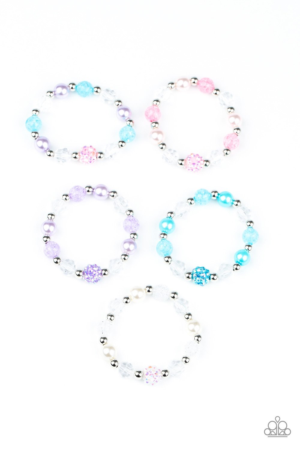 GLASSY, PEARLY, AND RHINESTONE STUDDED BRACELETS K-3