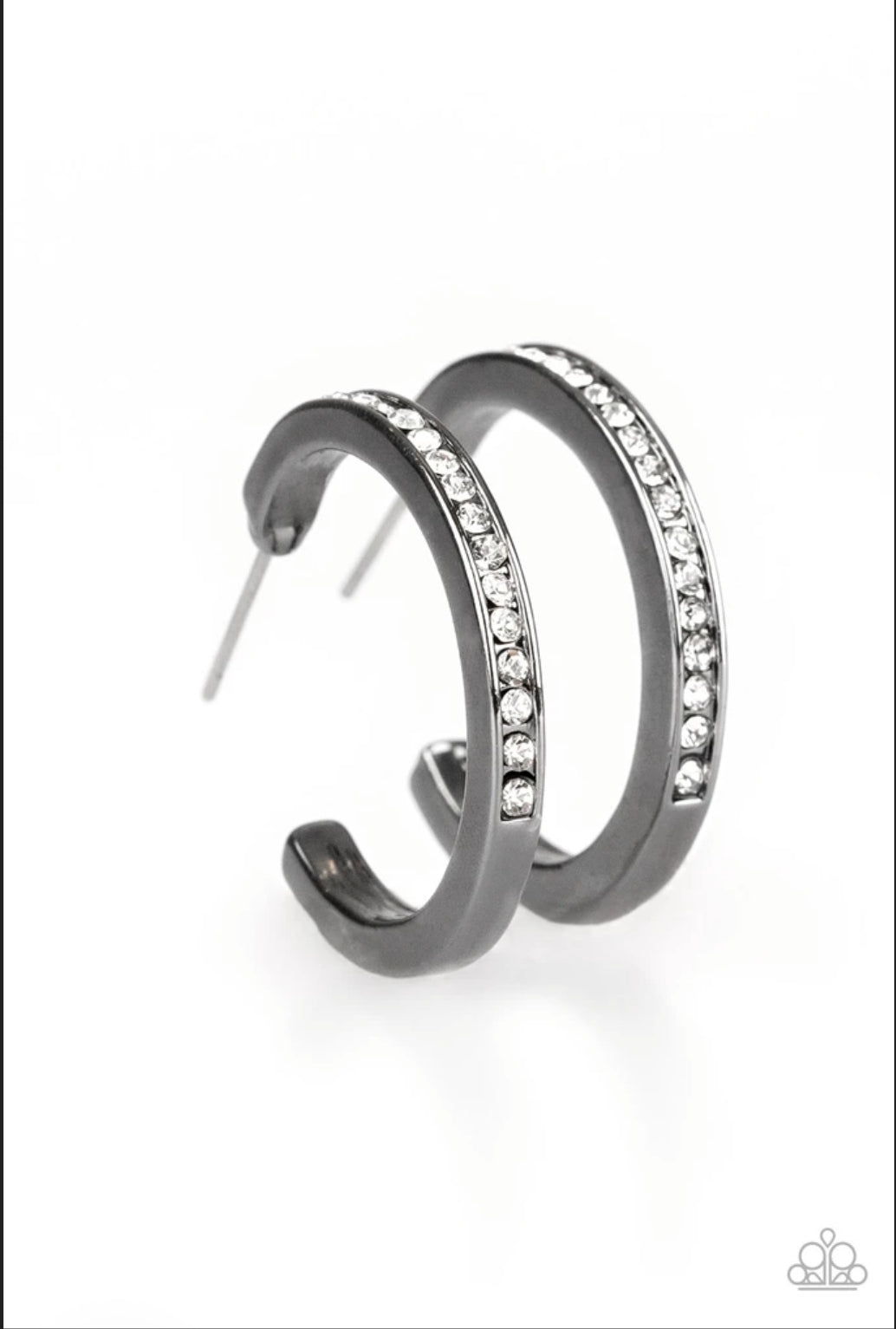 Hoop Haven - black - Paparazzi earrings