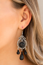 Load image into Gallery viewer, Stone Bliss - black - Paparazzi earrings
