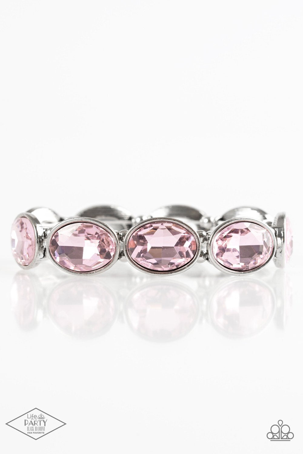 DIVA In Disguise - Pink Gems - Stretchy Band Bracelet