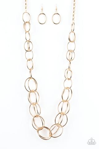 Elegantly Ensnared Gold Necklac